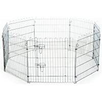 PawHut Parque para Cachorros Valla para Cachorros Animales Rejilla Medidas 63 x 60 CM